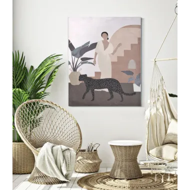 OBRAZ NA PŁÓTNIE Lady -C- 80X3,7X100 cm